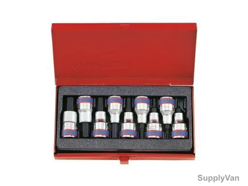 Kingtony Hexagon Socket Set, 4110PR, 1/2 Inch, 9 Pcs/Set