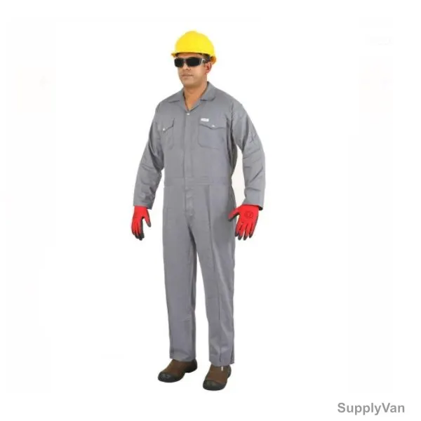 Vaultex Coverall, FBI, 100% Cotton, 5XL, Grey