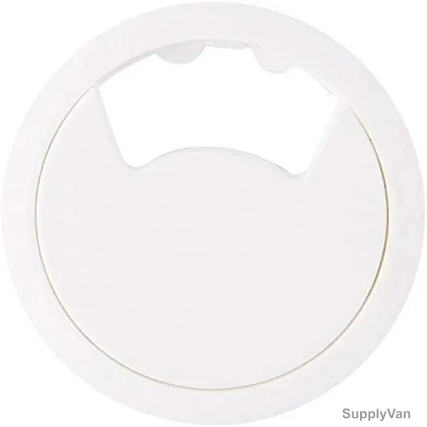 Robustline Cable Hole Cover, 60MM, White, PK2