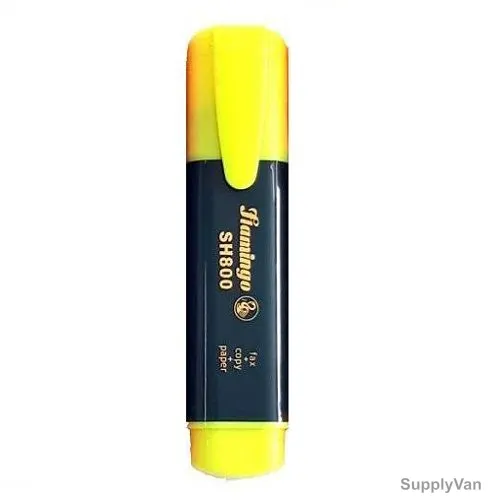 Flamingo Highlighter, SH-800YL, Chisel Tip, Yellow, 10 Pcs/Pack