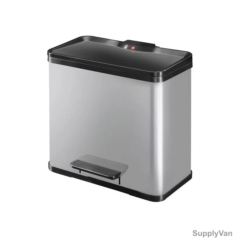 Hailo Pedal Waste Bin, HLO-0630-220, Oko Duo Plus L, 26 Litres, Silver