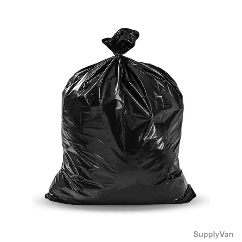 Akc Garbage Bag, GA05K, Polyethylene, 120CM Width x 135CM Length, Black, 200 Pcs/Pack
