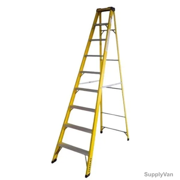Stanley Step Ladder, SXLDFG-008, Fiberglass, 8 Steps, 150 Kg Loading Capacity