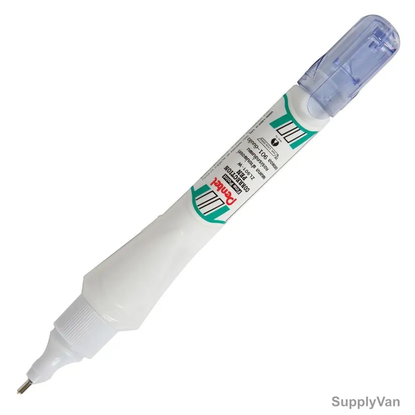 Pentel Fine Point Correction Pen, PE-ZL901-W, 7ML, White, 12 Pcs/Pack