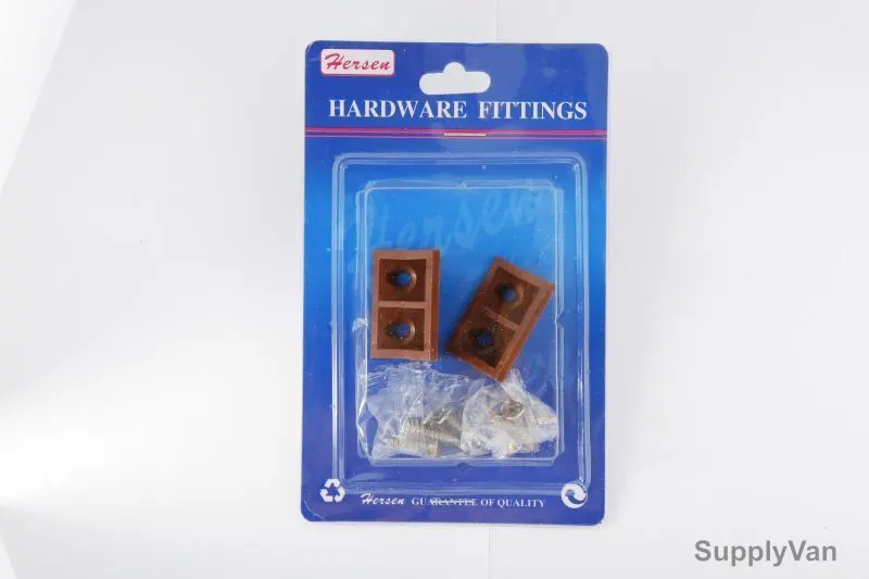 Hersen DIY PVC Corner Bracket without Plate, SAF-33, Plastic Material, Brown Colour