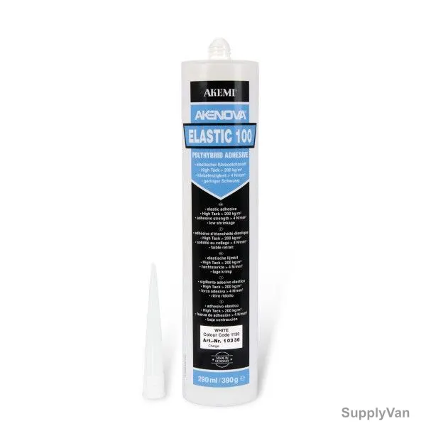 Akenova Elastic 100 Polyhybrid Adhesive, CC-1130, 290ML, White