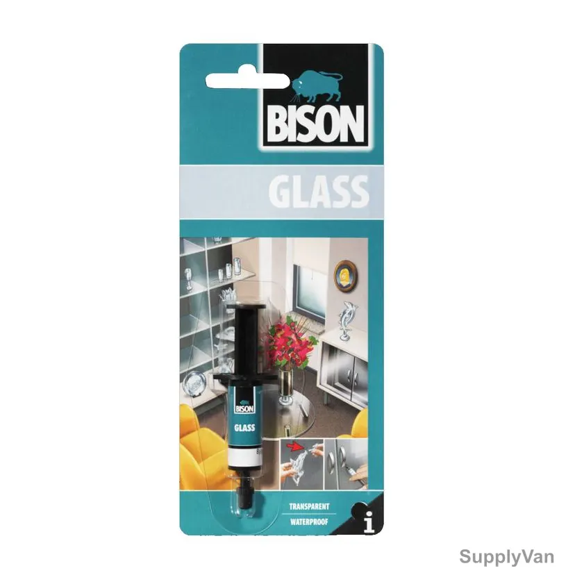 Bison Waterproof Glass Adhesive, 71184, 2ML, Transparent