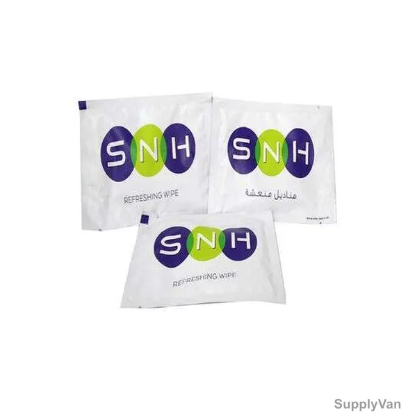 Snh Refreshing Wet Wipes, WIPESMEDIUM, Paper, White, 20 Pcs/Pack — image 1