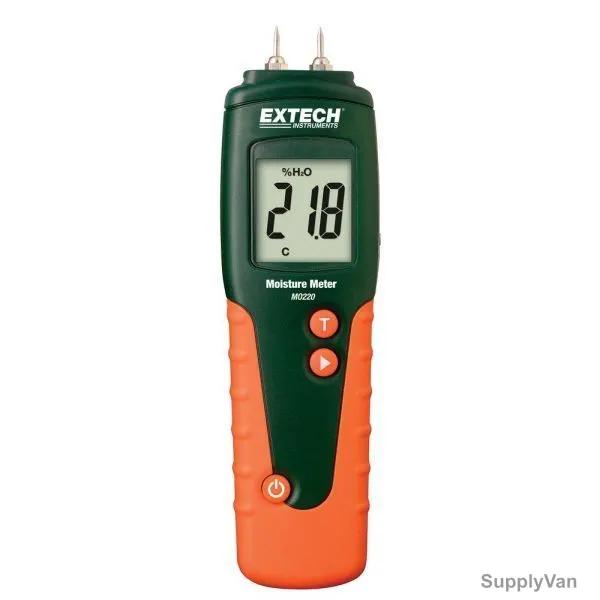 Extech Moisture Meter, MO220, -35 to 80 Deg.C