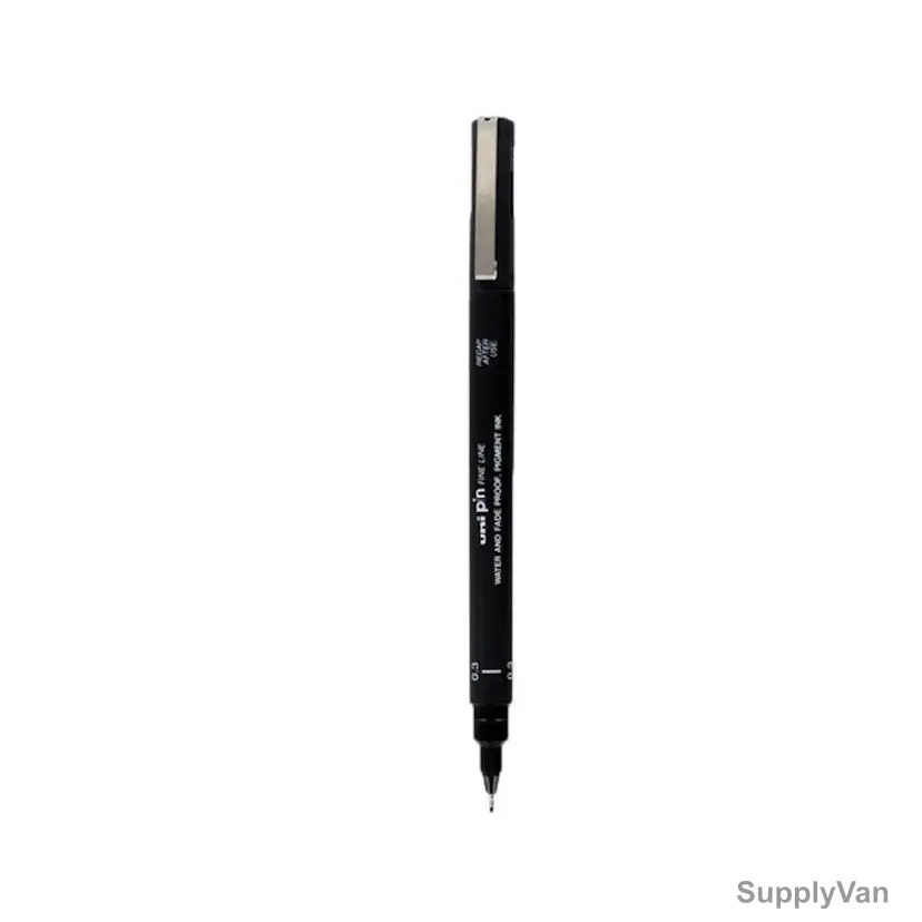 Uni-Ball Fine Line Marker, PIN200-003-BK, 0.3MM Tip, Black, 12 Pcs/Pack