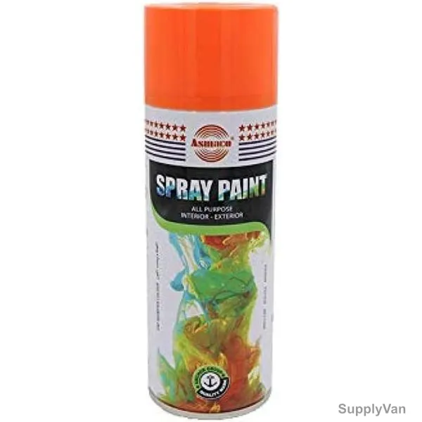 Asmaco All Purpose Interior and Exterior Spray Paint, 400ML, Fluorescent Orange