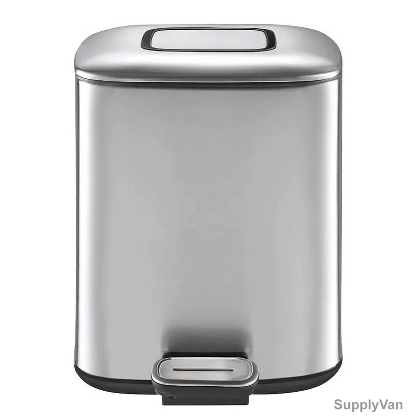 Eko Pedal Trash Bin, SS68-9, Stainless Steel, 9 Ltrs, Silver — image 1