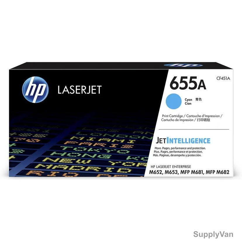 HP Original LaserJet Toner Cartridge, CF451A, 655A, Cyan — image 1