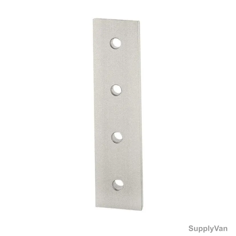 Extrusion Reinforcement Flat Plate, 4 Hole, Aluminium, PK5