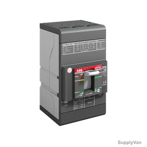 Abb Moulded Case Circuit Breaker, XT1C-160, 3 Pole, 80A, 25kA
