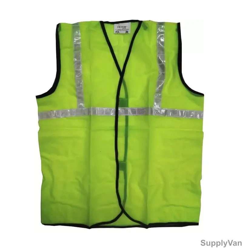 Lalith Reflective Safety Jacket With 2 Inch Strip, L02B, Polystyrene, M, Green