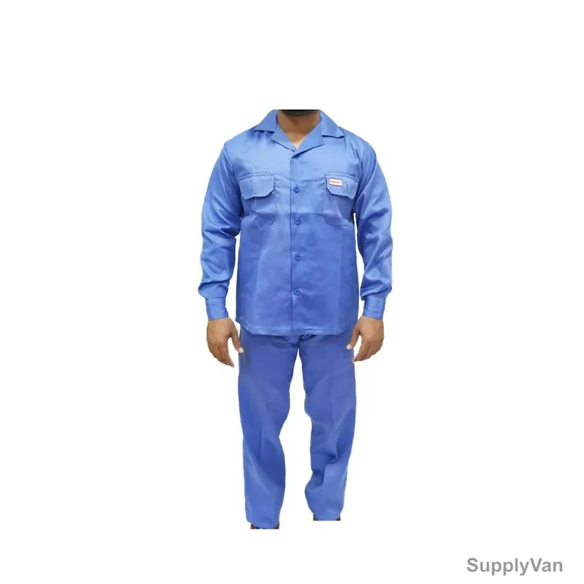 Workman Polycotton Safety Pant and Shirt, Size XL, Petrol Blue — image 1