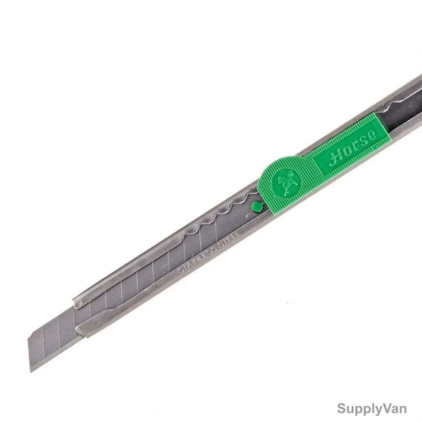 Horse Cutter Knife With Extra Blade, 9 x 85MM, Green, 5 Pcs/Pack
