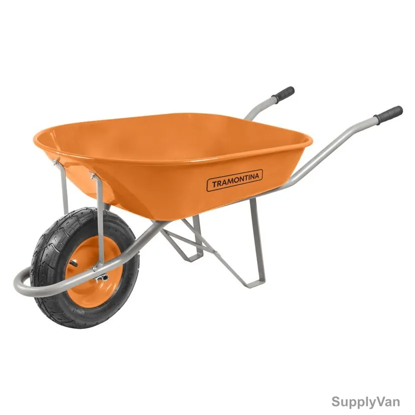 Tramontina Wheelbarrow, 77713431, 80 Ltrs Capacity, 1 Wheel, Orange — image 1