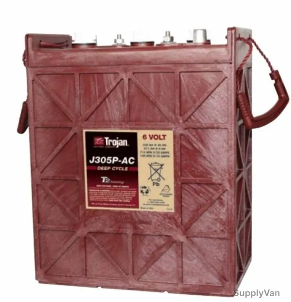 Trojan Flooded Lead Acid Battery, J305P-AC, 6V, 330Ah/20Hr