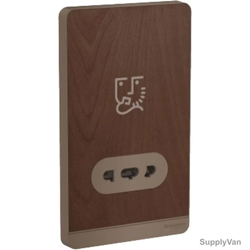 Schneider Electric Shaver Socket, E83T727V-WD, AvatarOn, 240VAC, Wood