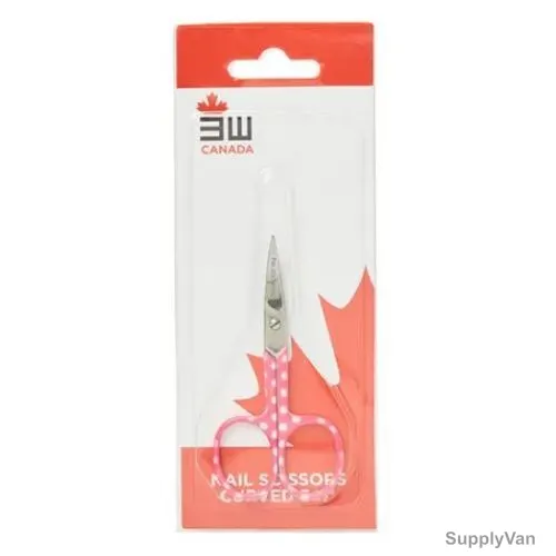 3W Nail Scissor, 3W03-309, 3-1/2 Inch, Pink/Silver — image 1