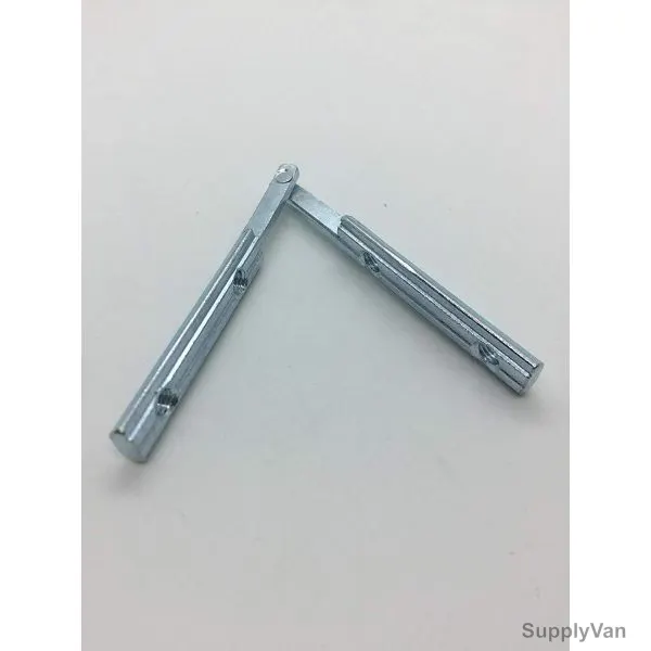 Extrusion 45 Degree T-Sliding Cross Connector, 30 Series, 4 Hole, Steel, 75 x 75MM