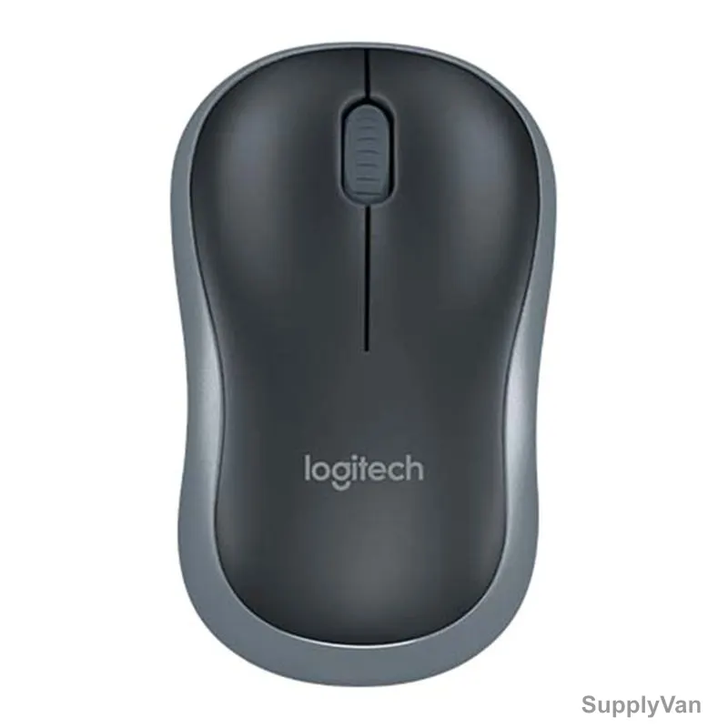 Logitech Wireless Mouse, M185, Plastic, 10 Mtrs Range, Black/Grey