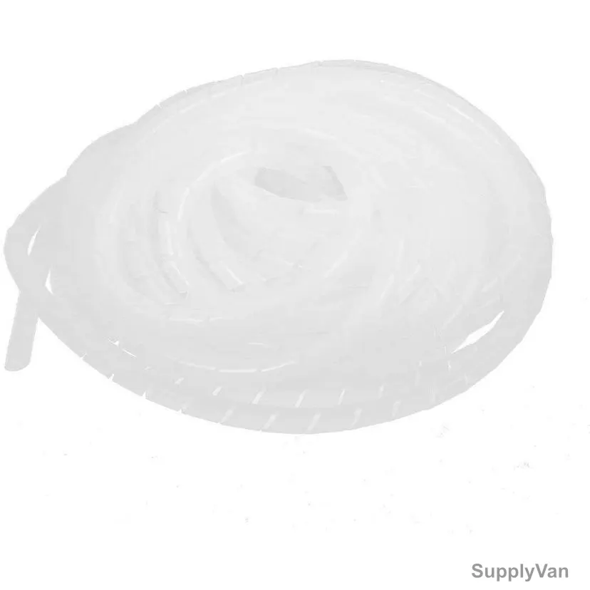 Spiral Wire Wrap, 8MM x 10.5 Mtrs, White