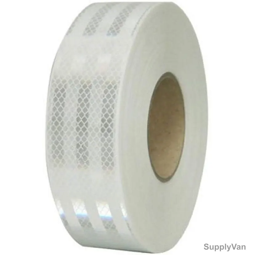 Self Adhesive Reflective Tape, 2 Inch Width x 25 Mtrs Length, White