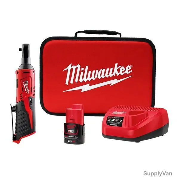 Milwaukee Cordless Impact Ratchet Kit, M12IR-201B, 1/4 Inch, 12V — image 1