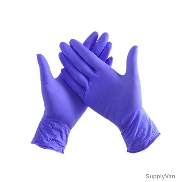 Decdeal Latex Free Disposable Gloves, Nitrile, M, Blue, 100 Pcs/Pack — image 1