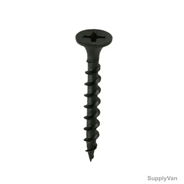 Tuf-Fix CSK Drywall Screw, 10x2 Inch, Philips, Black, Coarse, PK450