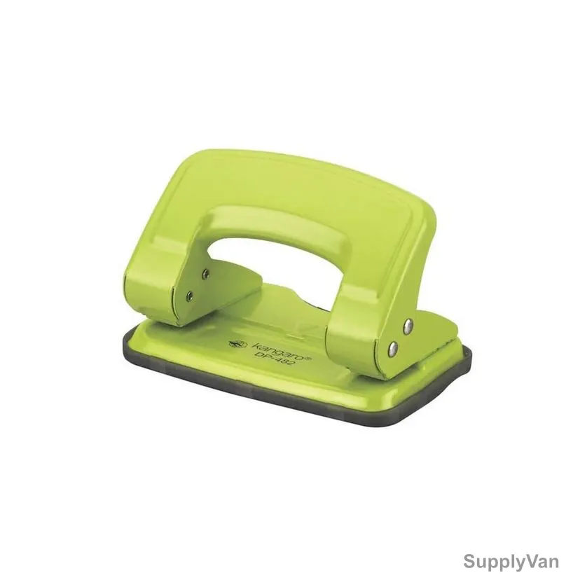 Kangaro 2 Hole Paper Punch Machine, DP-482, Metal, 16 Sheets, Green