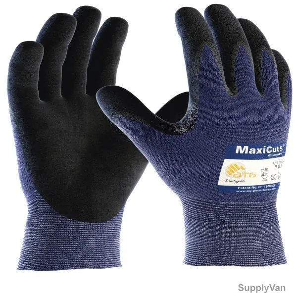 ATG Cut-Resistant Gloves, 44-3745, MaxiCut Ultra, L, Blue