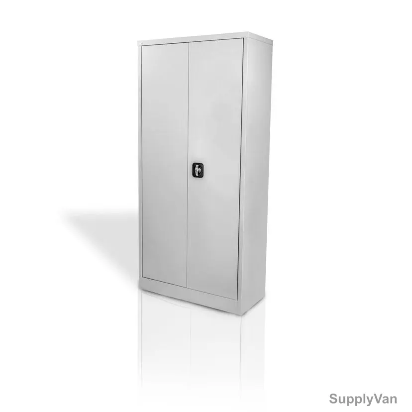 Rigid Swing Door Office Cupboard, RGD-20B, MS Steel, 5 Compartment, 1950MM Height x 914MM Width, Grey — image 1