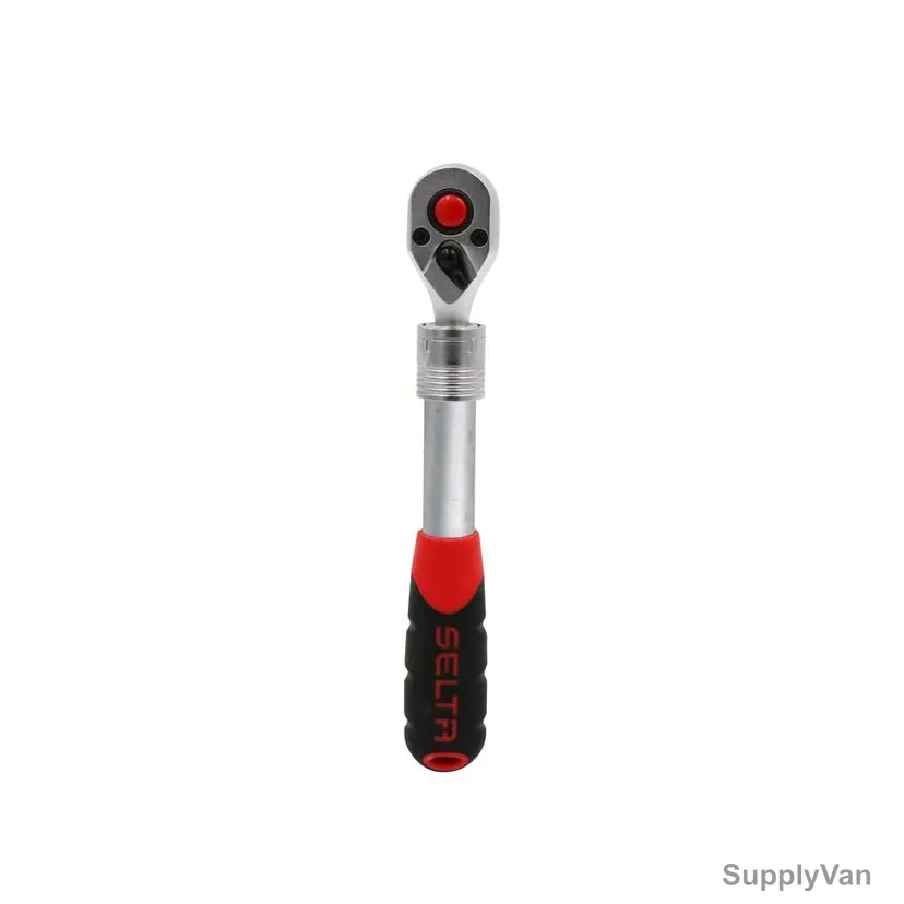 Selta Adjustable Ratchet Wrench, MC94-ADJRATH, 3/8 inch, Silver/Red — image 1
