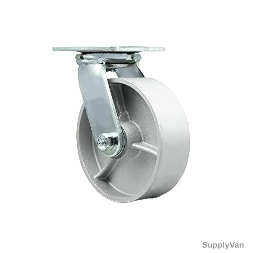 Maxwel Heavy Duty Swivel Wheel Caster, A4 Series, Iron, 12.5CM Wheel Dia, 500 Kg Loading Capacity, Silver