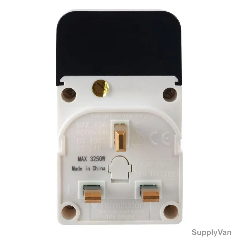 Terminator 3 Way UK Socket, TMA 36U2A, 3250 Watts, 13A, White