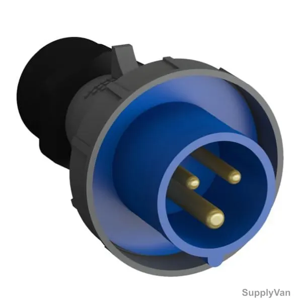 ABB Pin and Sleeve Plug, 216BP6W, 3 Pole, 16A, Blue and Grey