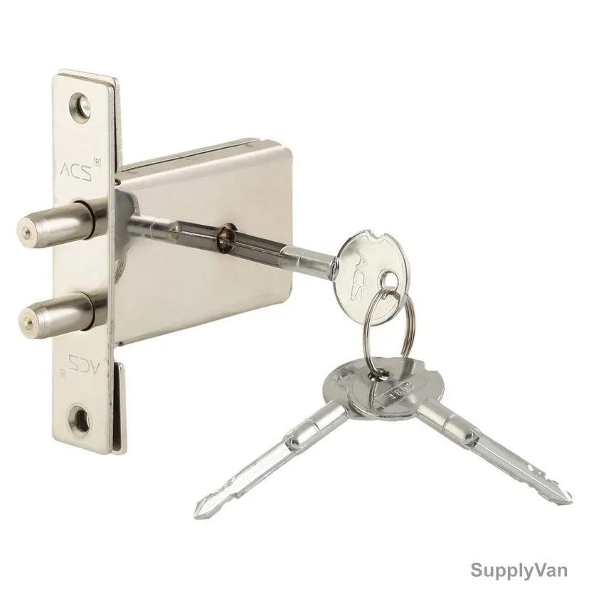 ACS Door Lock W/ 3 Cross Keys, 300DBCross, Brass, Silver