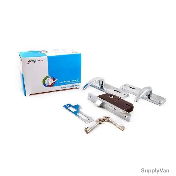 Godrej 2 Lever Regal Handle Set, SHGT-GODERJ-65, 65MM, Silver