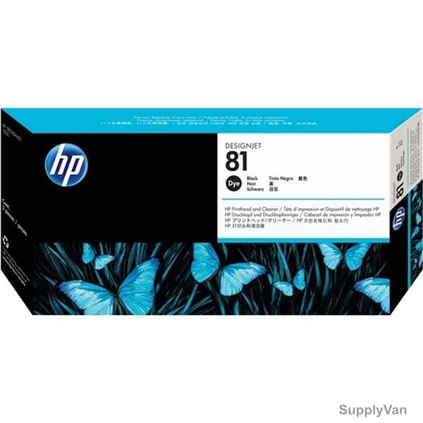 HP DesignJet Printhead and Printhead Cleaner, C4950A, 81, 13ML, 1000 Pages, Black, 2 Pcs/Kit — image 1