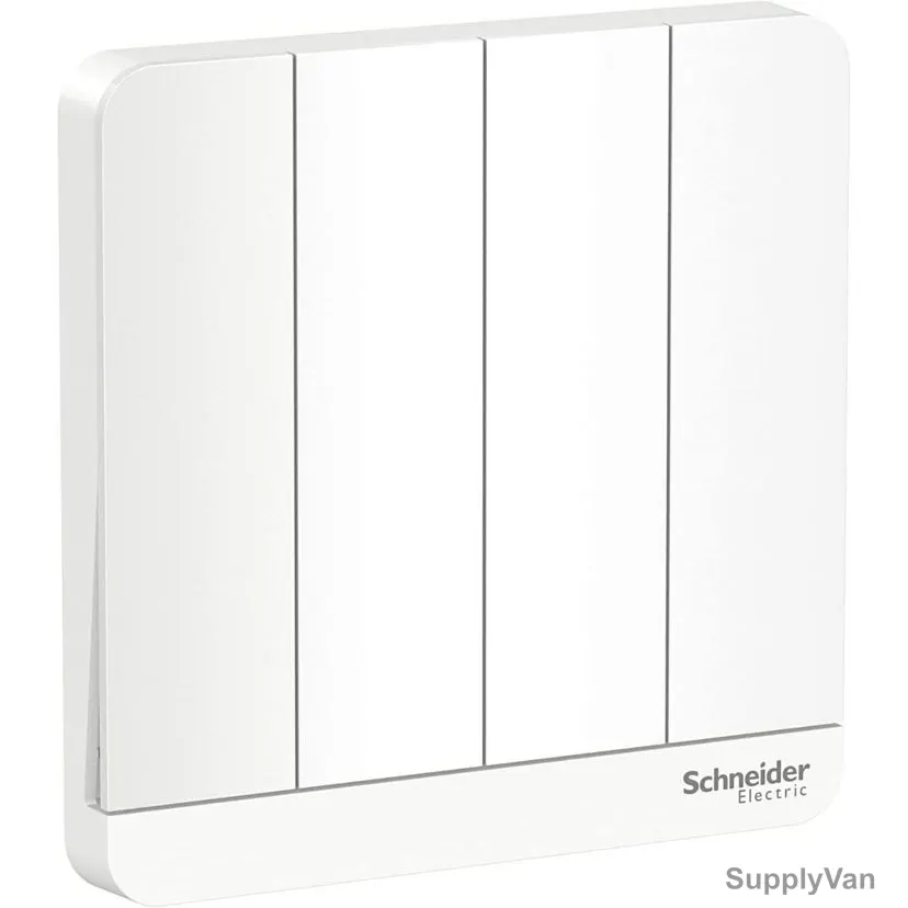 Schneider Electric Electrical Switch, E8334L1-WE, AvatarOn, 4 Gang, 16AX, 250VAC, White