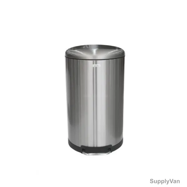 Brooks Ultra Softclose Pedal Bin, BKS-PDL-4355, Stainless Steel, 40 Ltrs Capacity, Silver