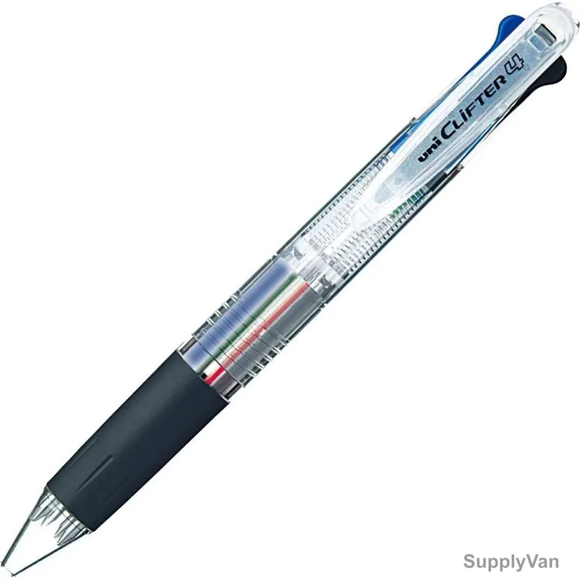 Uni-Ball 4 Color Ball Point Pen, SE354-GN, Clifter, 0.7MM Tip, Multicolor, 10 Pcs/Pack
