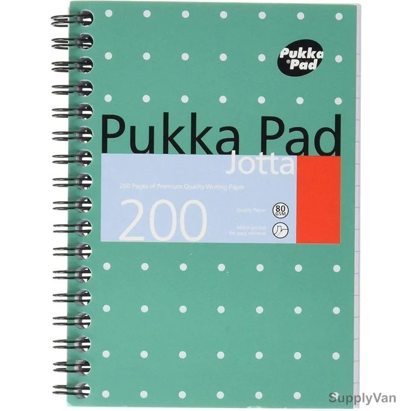 Pukka Pad Wiro Notebook, A6, 80 Gsm, 200 Pages, Green