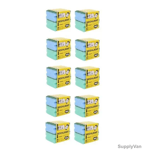Akc Sponge With Scouring Pad Set, 70733, 35CM, Multicolor, 10 Pcs/Pack