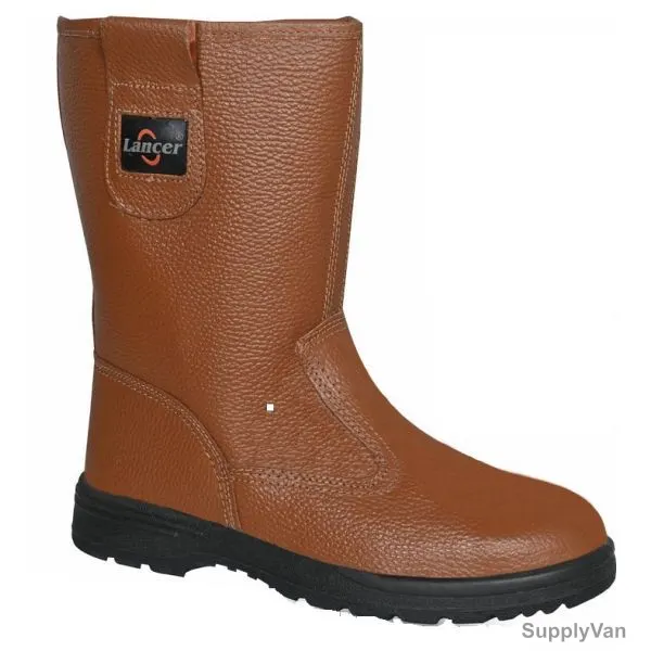 Lancer Welding Boots, TP-213, Model Y, Genuine Leather, S1P SRC, Size40, Tan