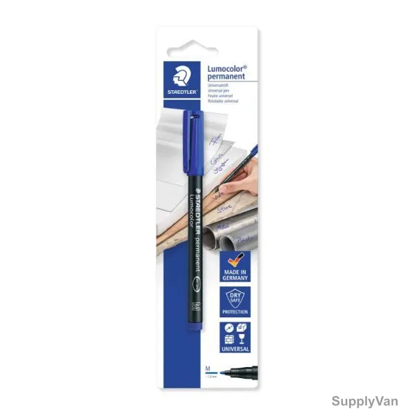 Staedtler Lumocolor OHP Permanent Marker, ST-317-03, 1.0MM Tip Size, Blue, 10 Pcs/Pack — image 1